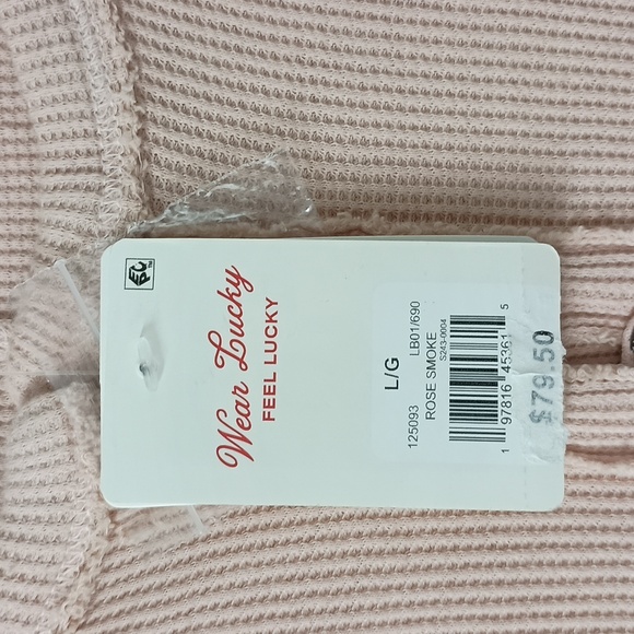 Lucky Brand Waffle Long Sleeve Top L - Picture 8 of 8